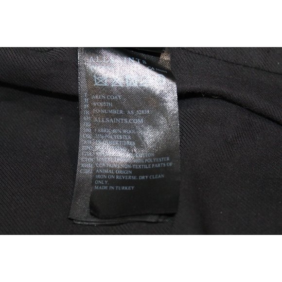 All Saints Women's Gray Double-Breasted Coat - Picture 9 of 11